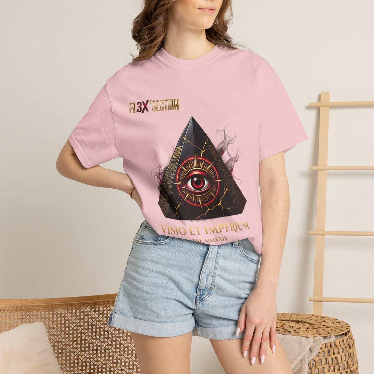 All-Seeing Eye Pyramid T-Shirt — "Visio Et Imperium" Graphic Tee