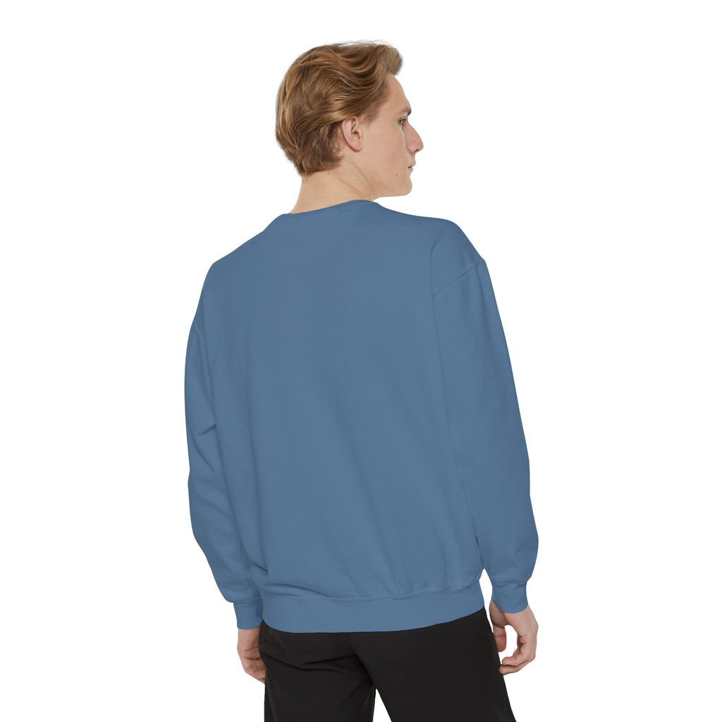 Sweatshirt — Minimal Red "17/17" Chest Logo Garment-Dyed Crew