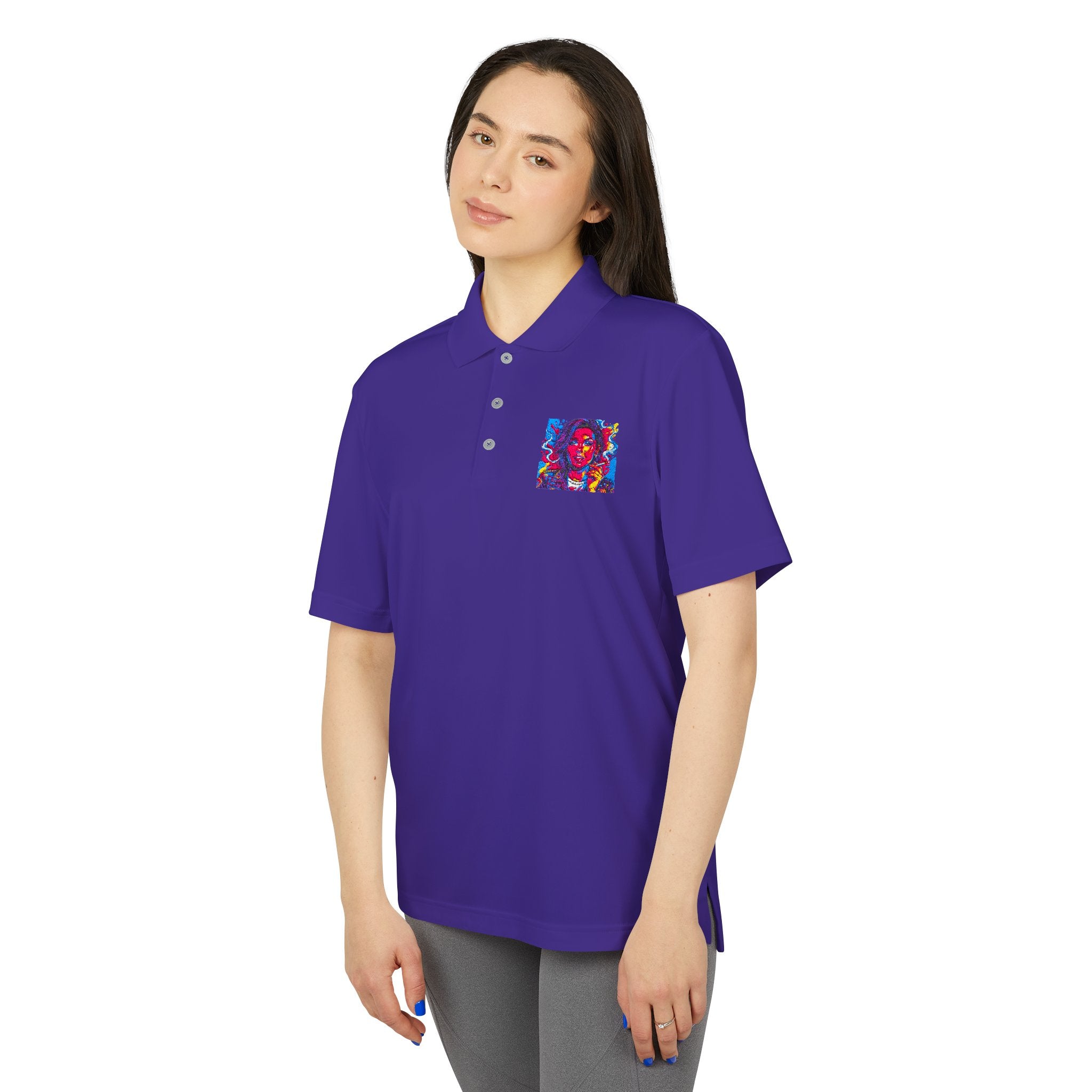 Abstract Color Portrait Polo Shirt