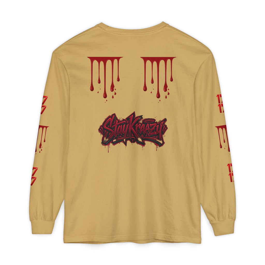 Blood Drip Graphic Long Sleeve Tee