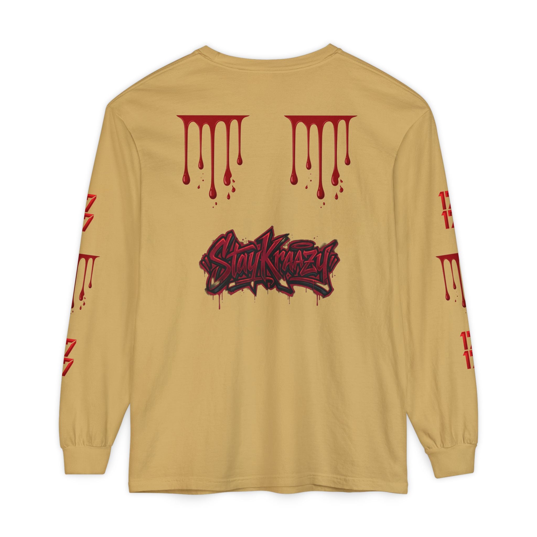 Blood Drip Graphic Long Sleeve Tee