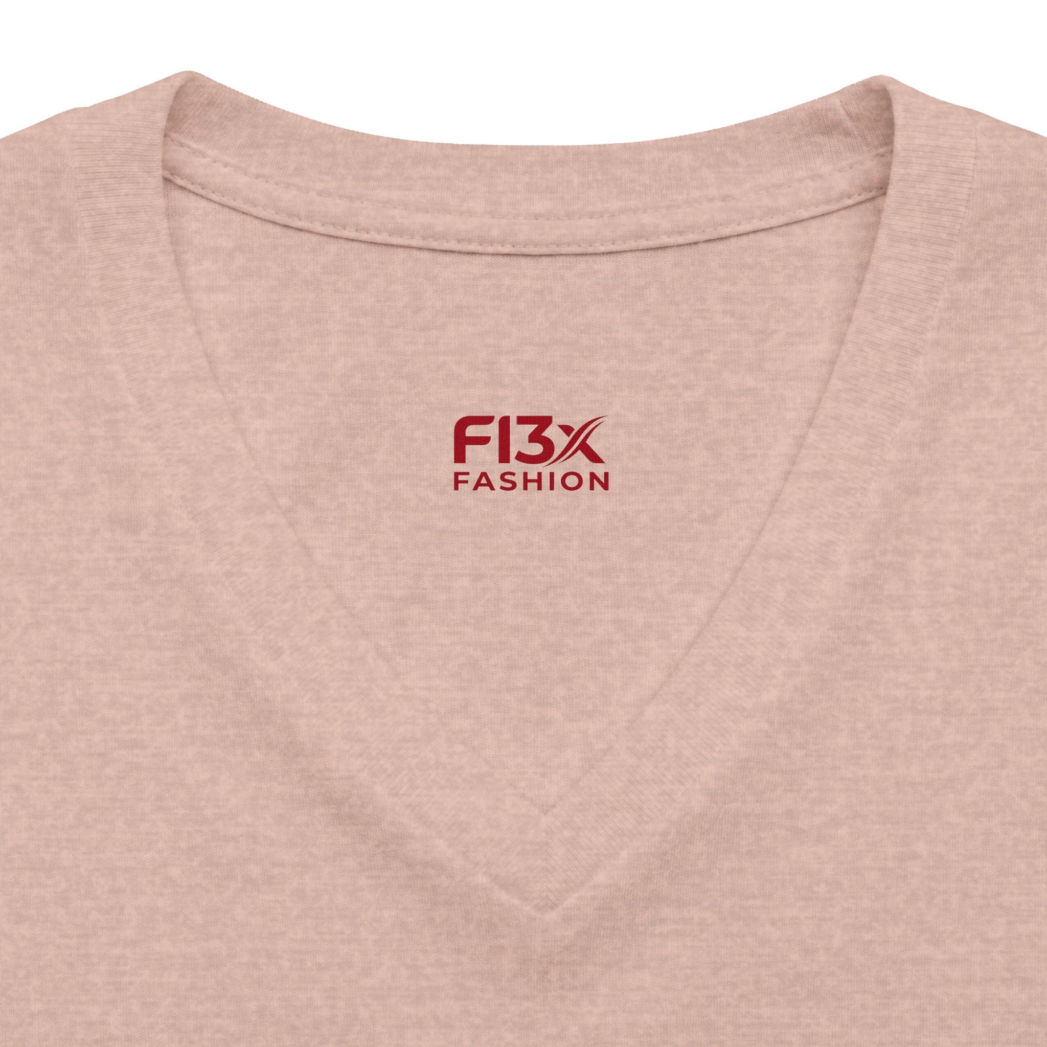 Women's V-Neck Tee — 'F13x Fashion' Floral Logo & Devil Graphic