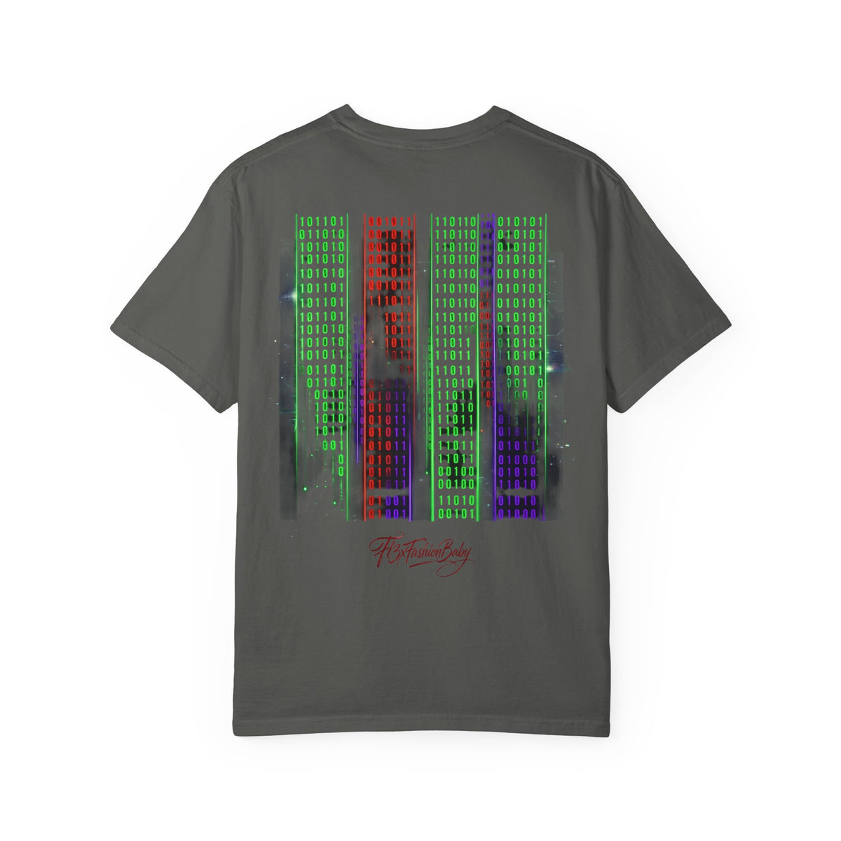 Graphic T-Shirt — Futuristic Cityscape Design with Japanese Calligraphy