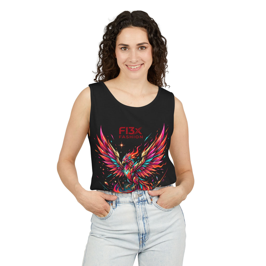 Phoenix Graphic Tank Top — Colorful Rising Firebird Design