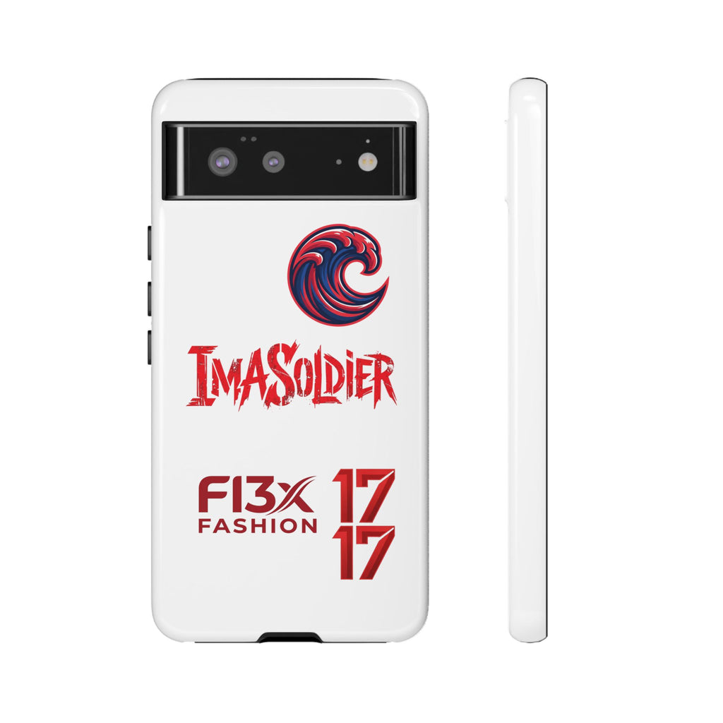 Phone Case — 'ImaSoldier' Red Wave Protective Hard Case