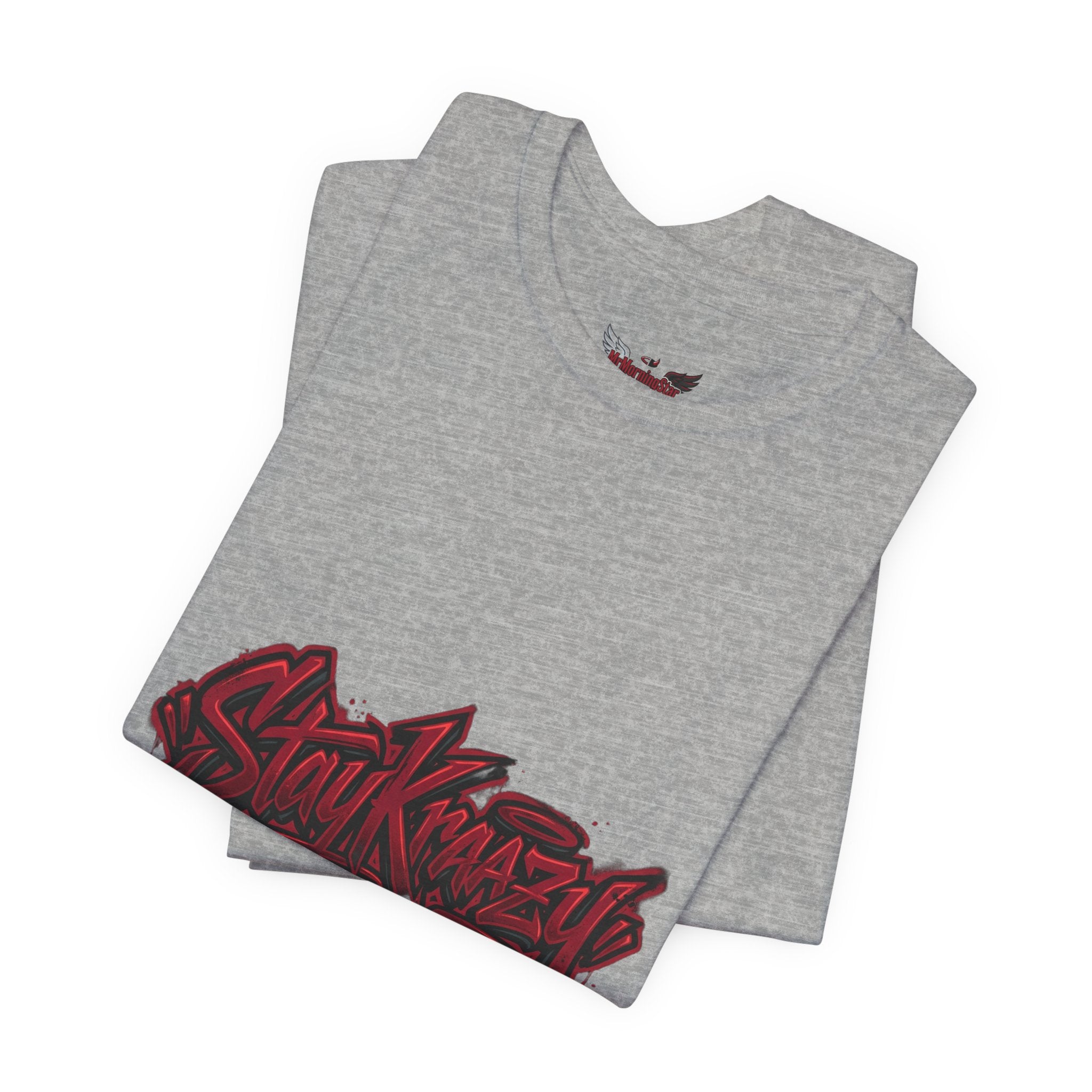 Stay Krazi Graffiti Tee — Red 17 Streetwear T‑Shirt