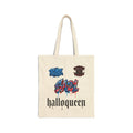 Halloween 'halloqueen' Canvas Tote Bag — Gothic Graphic Trick-or-Treat Reusable Shopper
