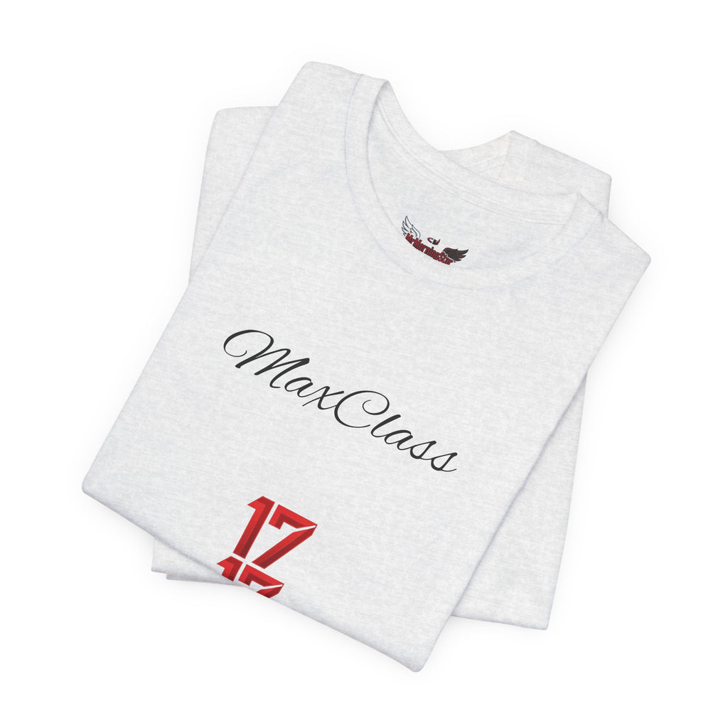 MaxClass '17' Graphic Tee — Minimal Script Logo T-Shirt
