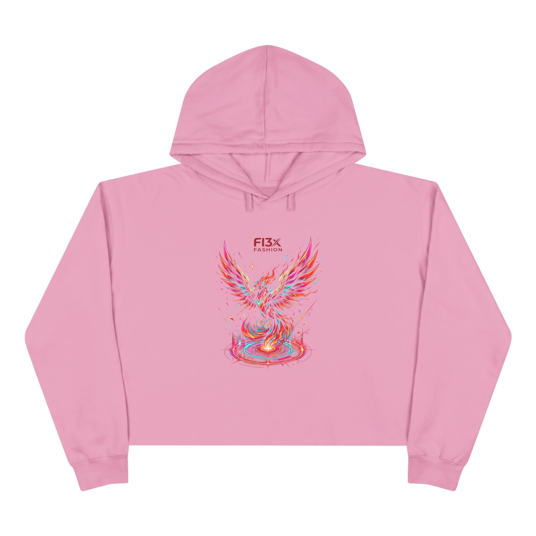 Phoenix Crop Hoodie — FI3x Fashion Logo Graphic