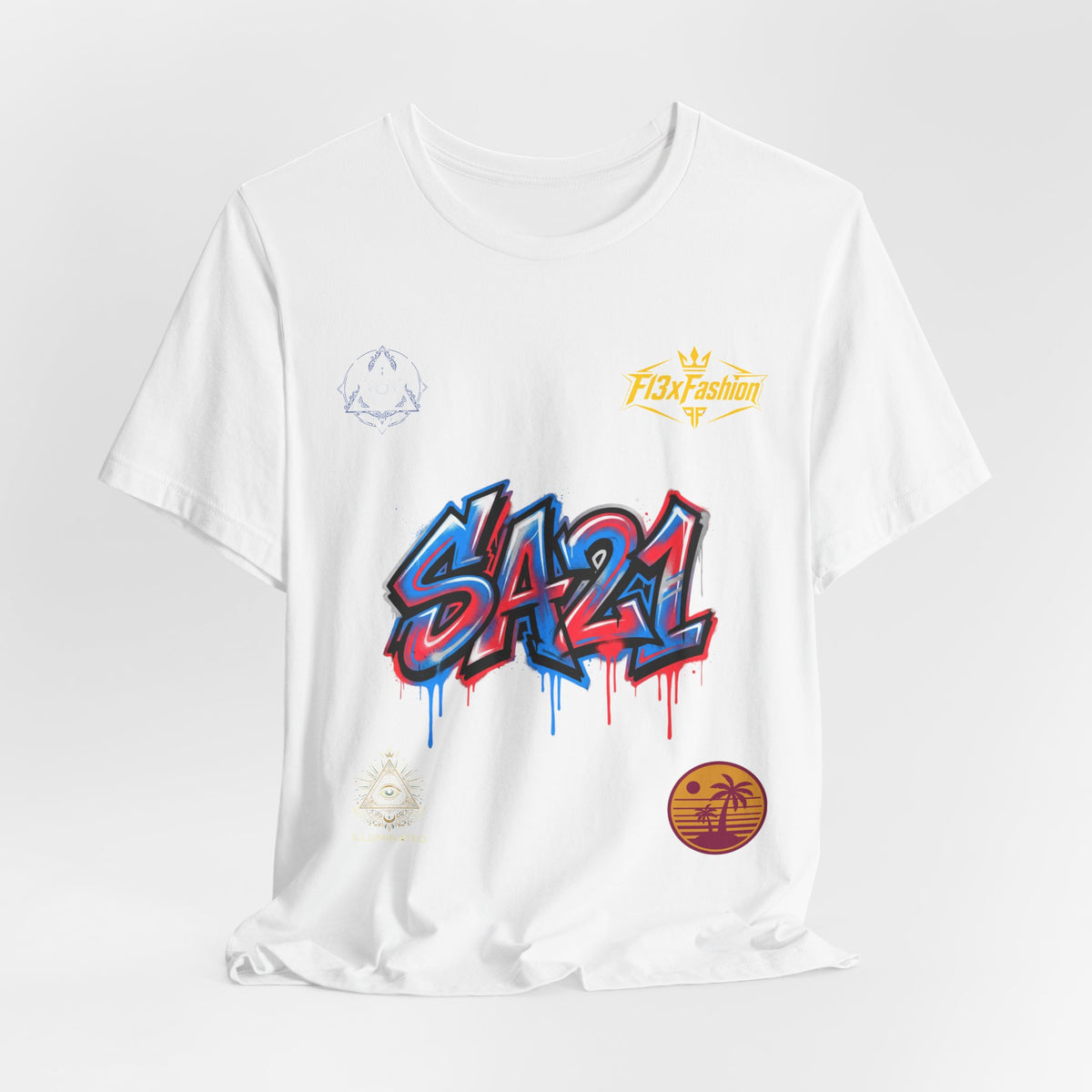SA21 Graffiti Logo Tee — Streetwear Graphic T-Shirt