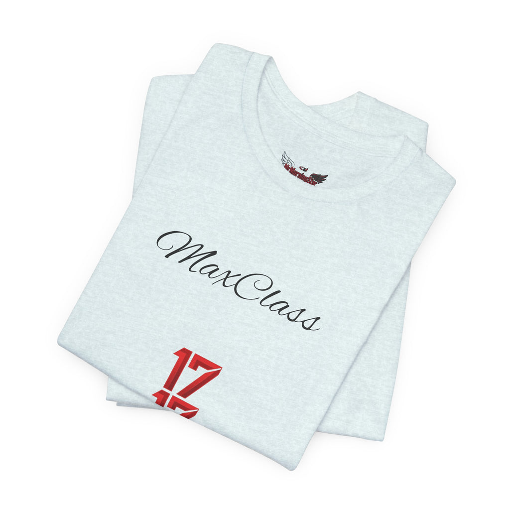 MaxClass '17' Graphic Tee — Minimal Script Logo T-Shirt