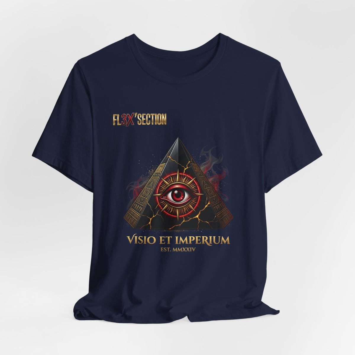 Occult Eye Pyramid Tee — "Visio et Imperium" Graphic T-Shirt