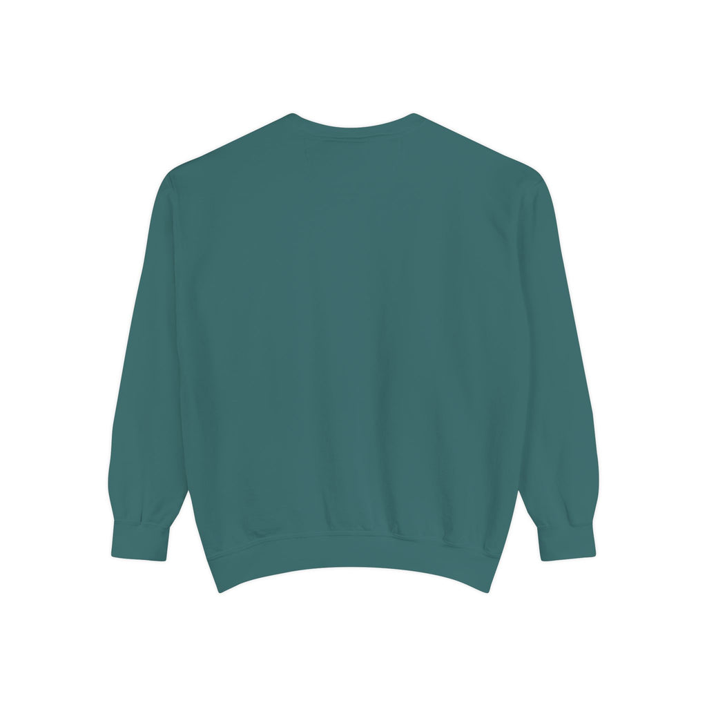 Sweatshirt — Minimal Red "17/17" Chest Logo Garment-Dyed Crew