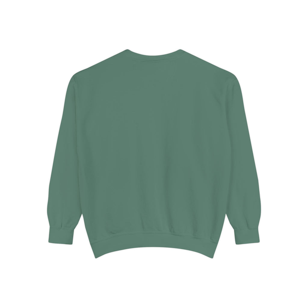 Sweatshirt — Minimal Red "17/17" Chest Logo Garment-Dyed Crew