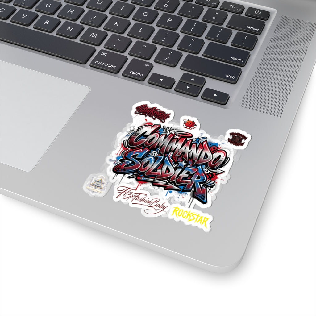 Commando Soldier Graffiti Sticker Pack – Urban Street Art Kiss-Cut Decals