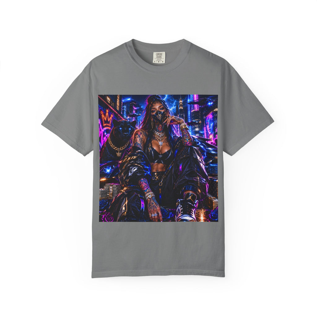 Cyberpunk Streetwear T-Shirt — "Fl3x Fashion Omertà" Graphic