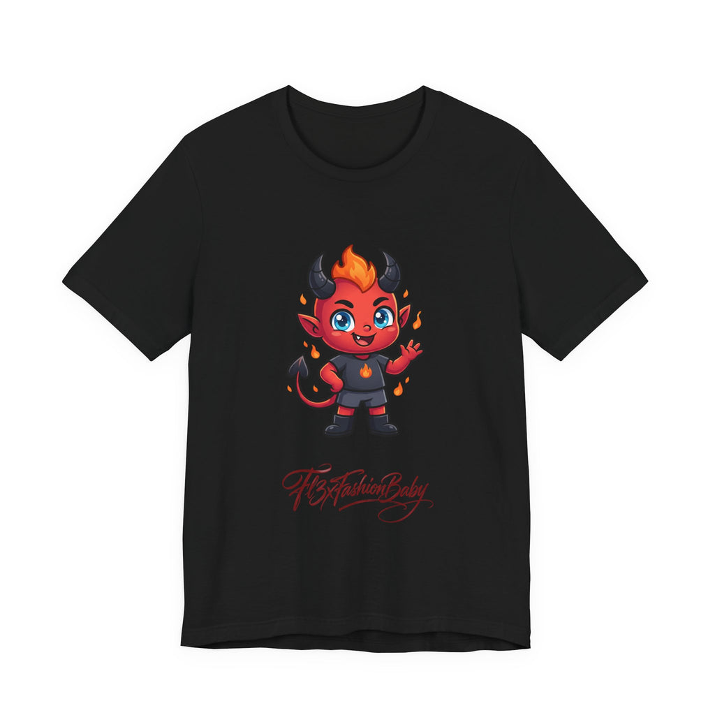 Devil Baby Graphic Tee — Cute Red Demon Cartoon Shirt