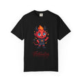 Devil Baby Graphic T-Shirt — Cute Red Demon Cartoon Tee with "FBfashionBaby" Script