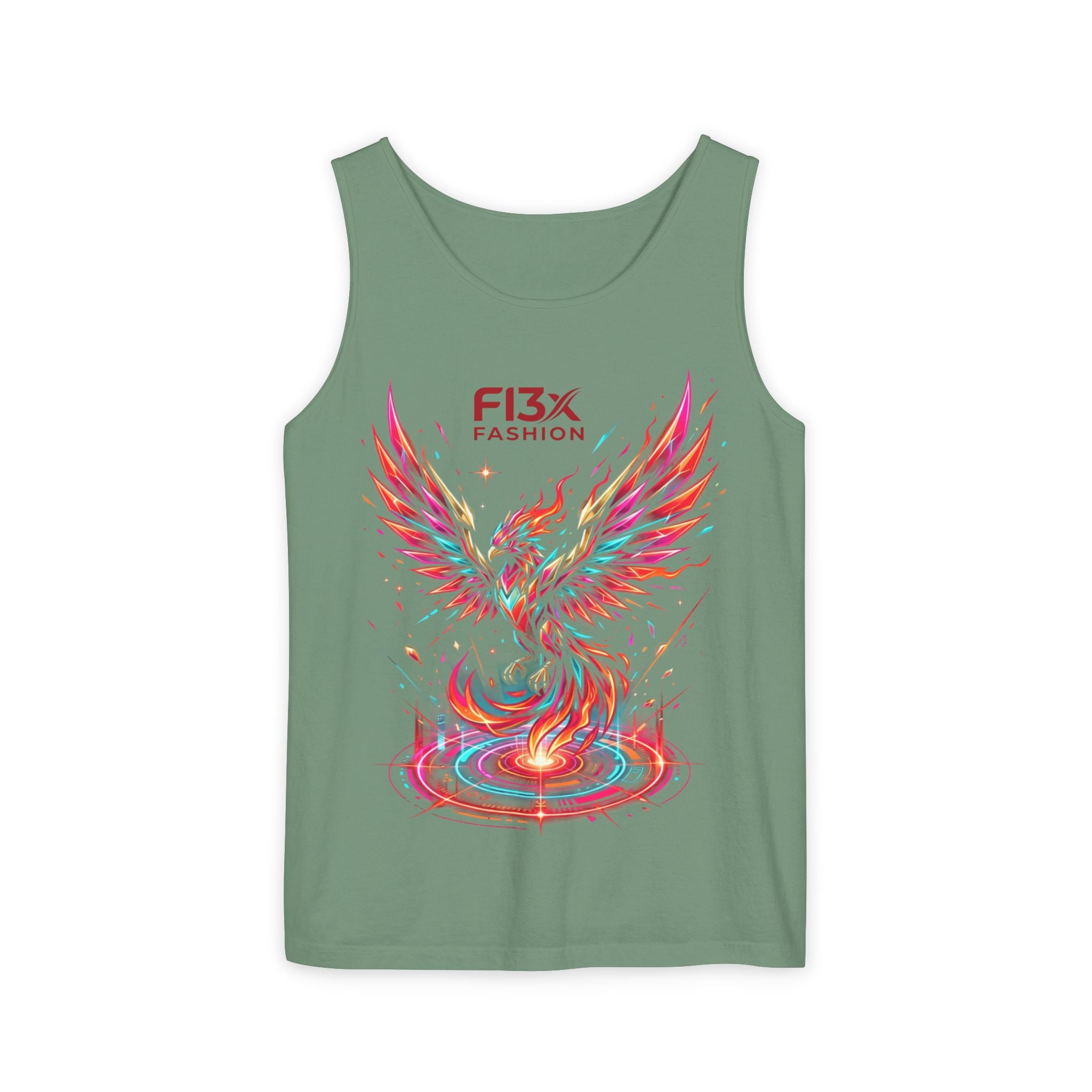 Phoenix Graphic Tank Top — Colorful Rising Firebird Design