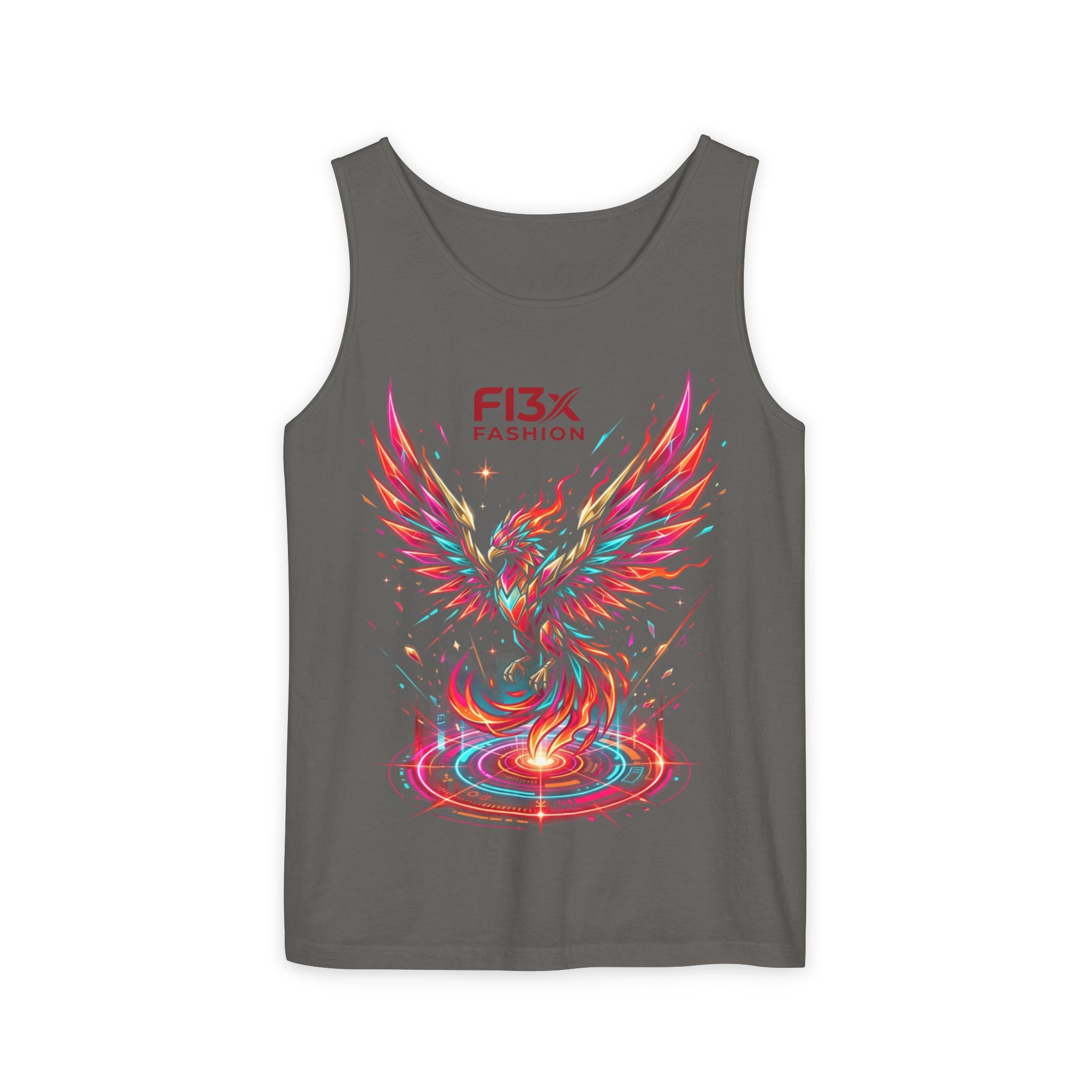 Phoenix Graphic Tank Top — Colorful Rising Firebird Design