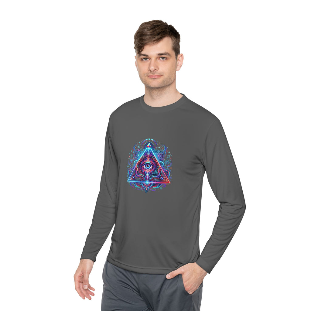 All-Seeing Eye Triangle Long Sleeve Tee — Psychedelic Mystic Graphic Shirt