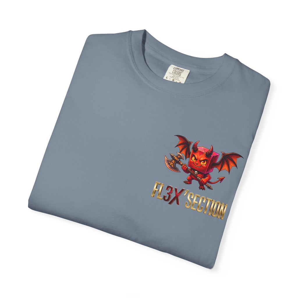Devil Mascot T-Shirt — 'F13X Fashion' Graphic Tee (Front Chest & Back Print)