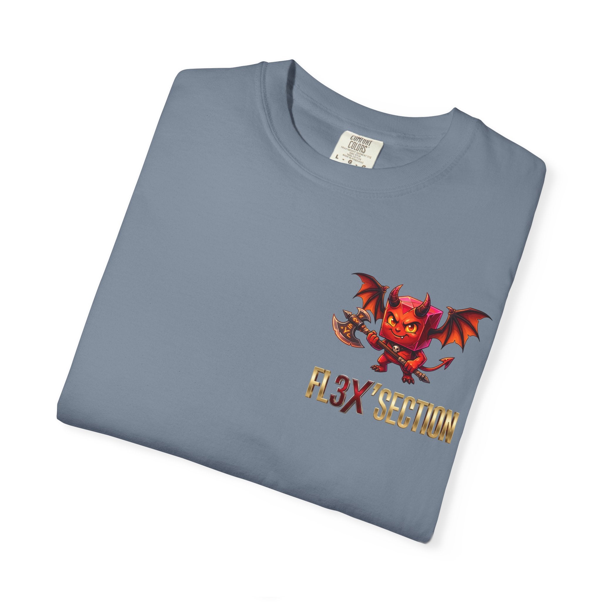 Devil Mascot T-Shirt — 'F13X Fashion' Graphic Tee (Front Chest & Back Print)