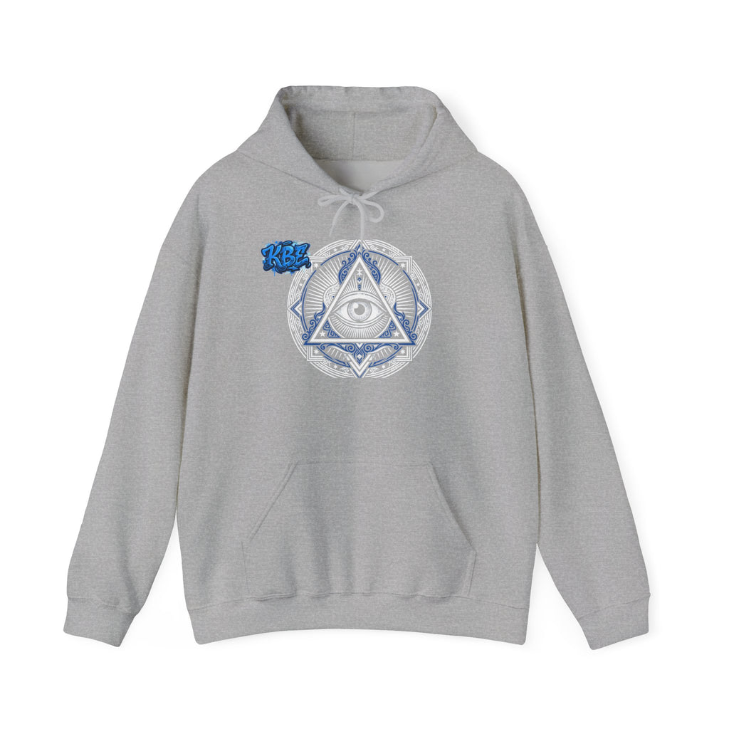 Mystic Wolf Crest Hoodie — Blue Aztec Dream Graphic