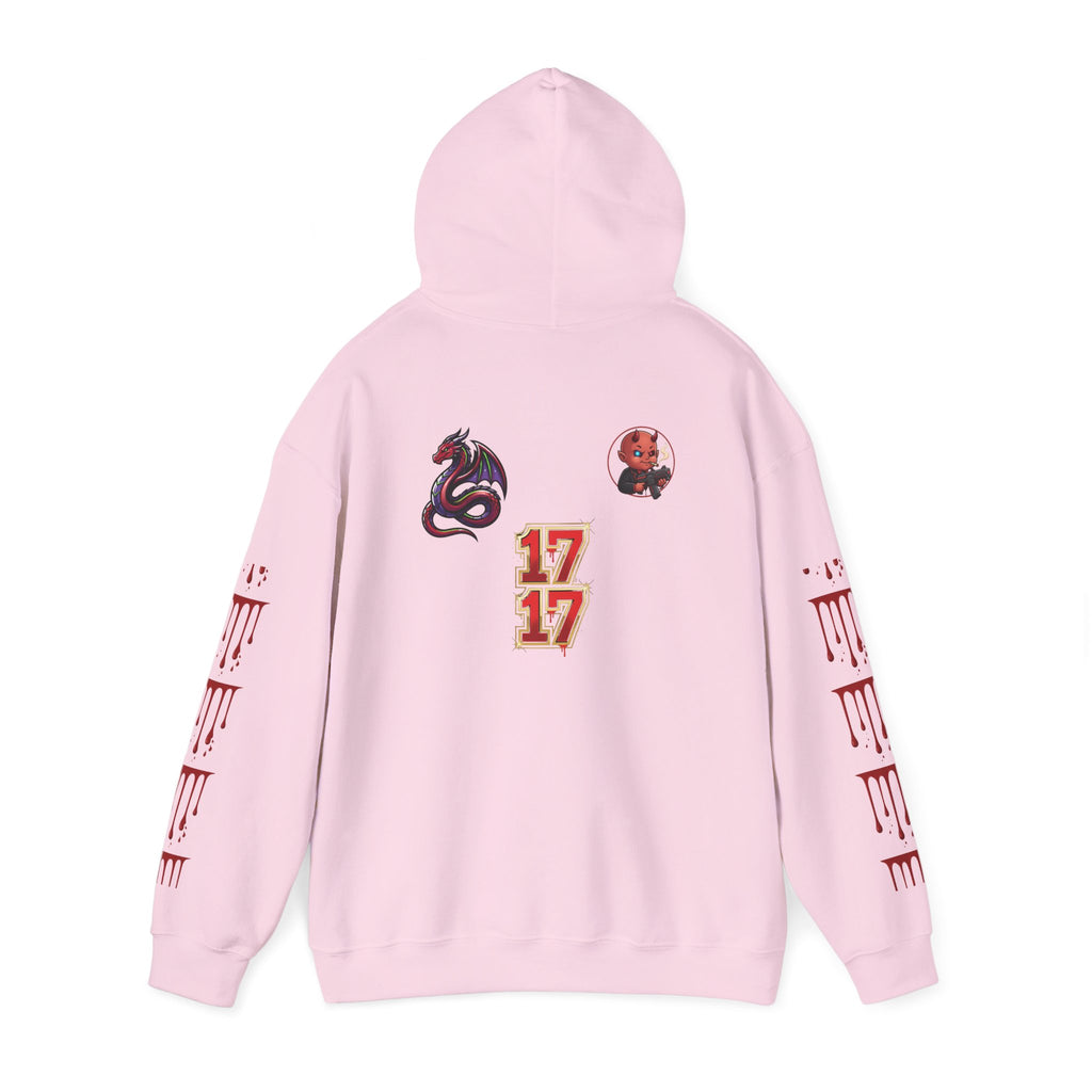 Hoodie — Gothic 1717 Dripping Symbols Pullover