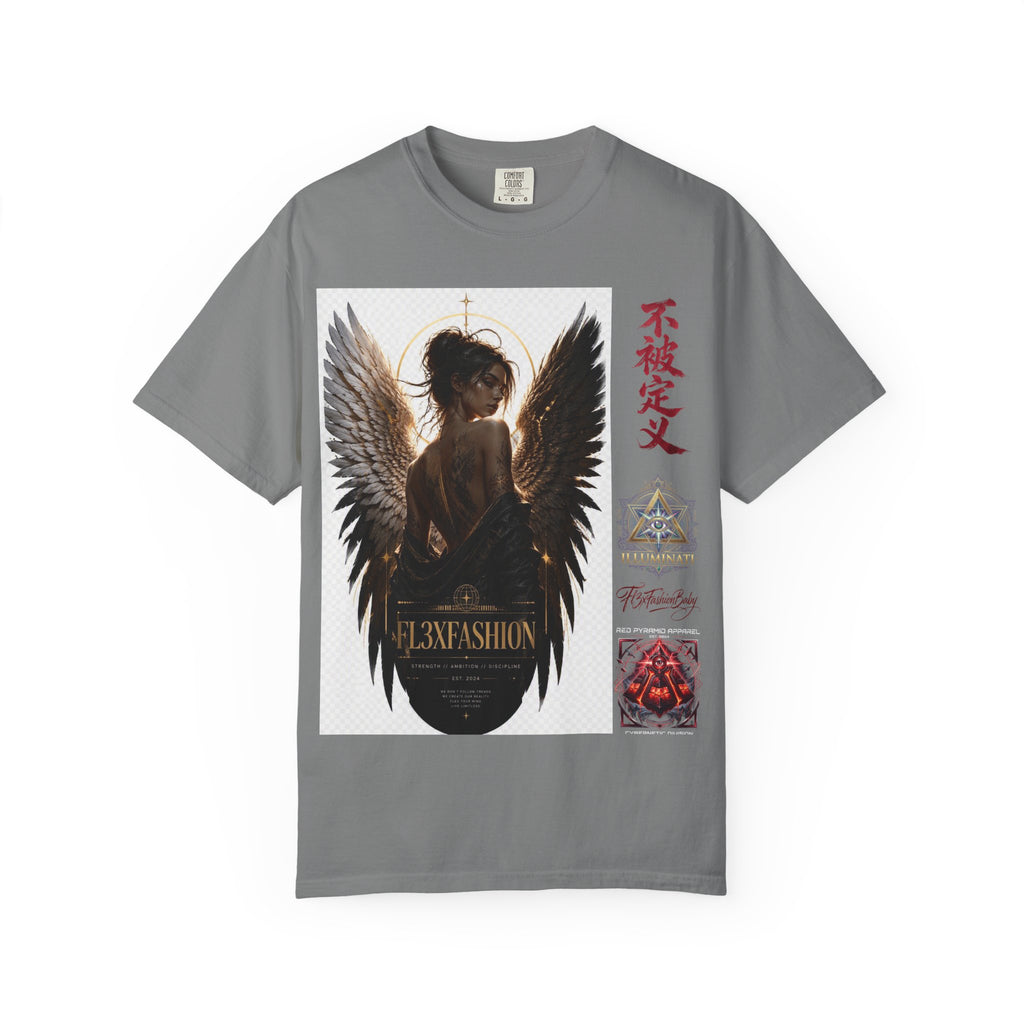 Angel Wings Graphic Tee — "FL3XFASHION" Gothic Streetwear T-Shirt