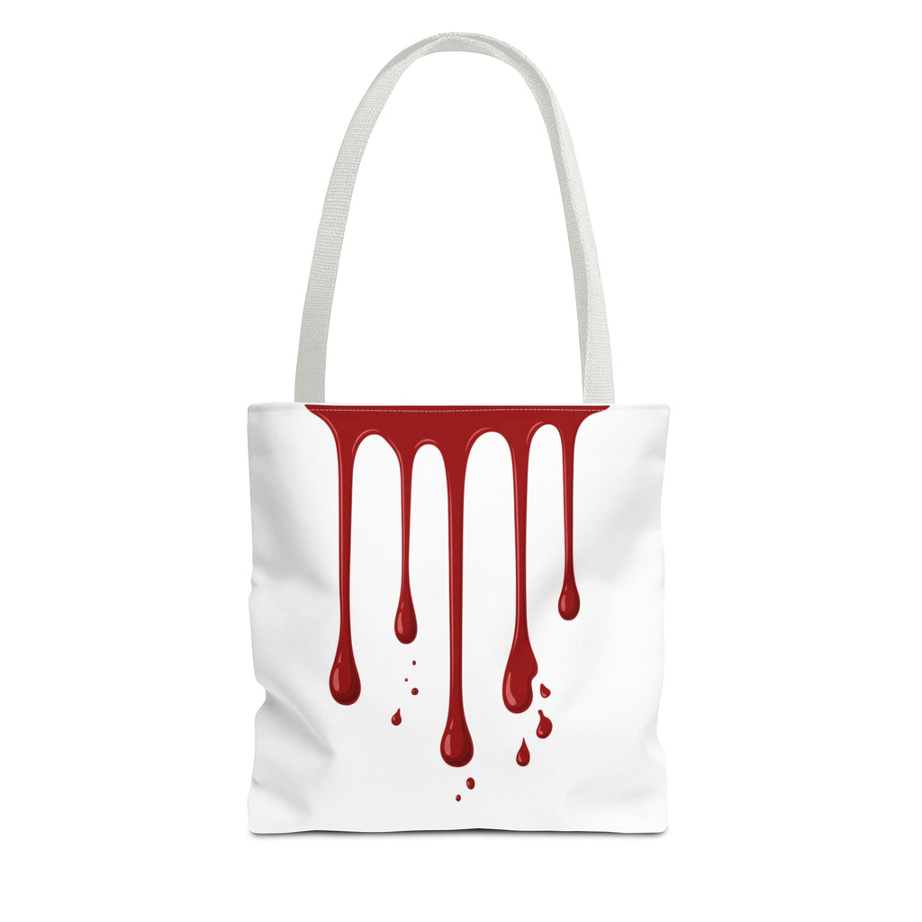 Dripping Blood Graphic Tote Bag — Red Horror Aesthetic Tote