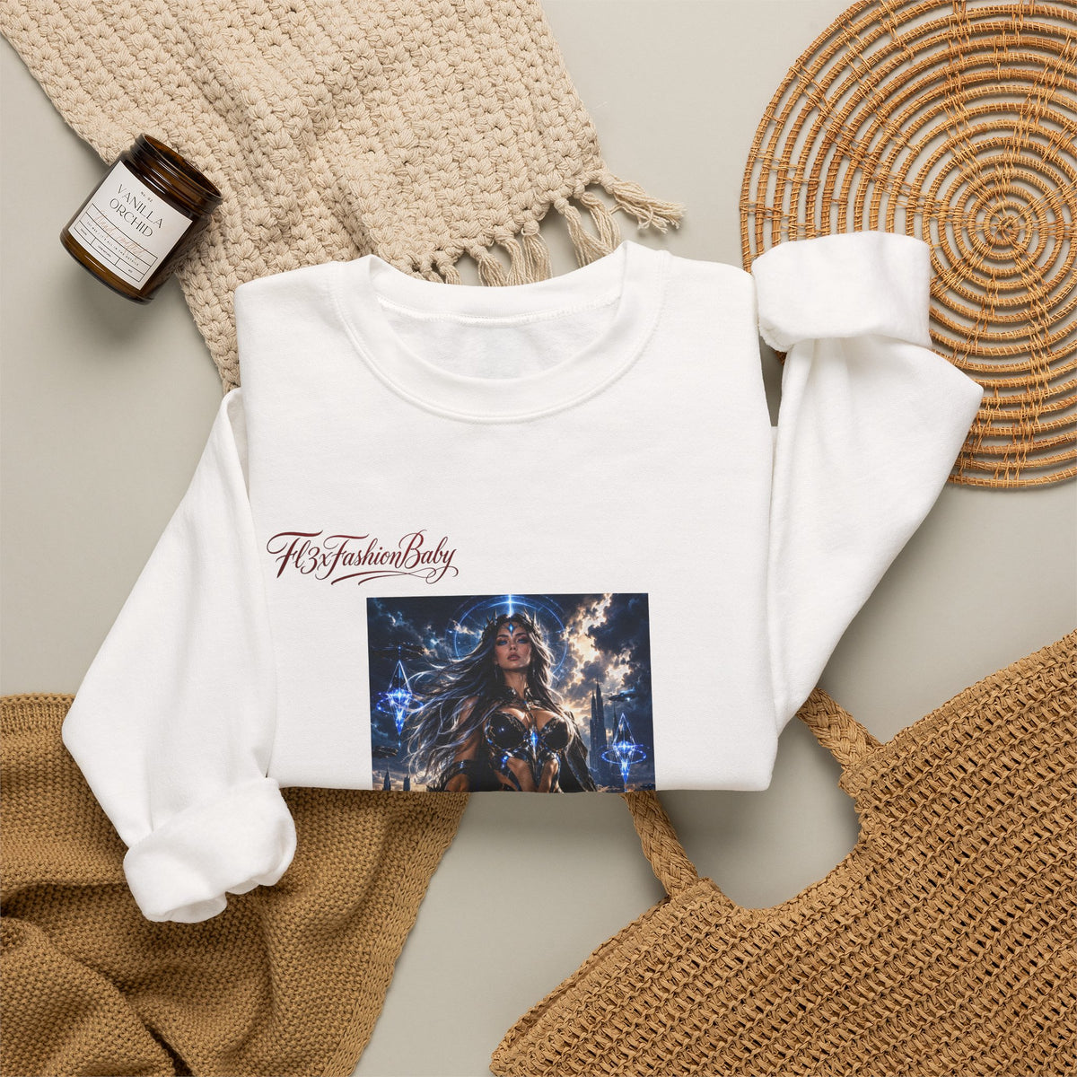 Wonder Warrior Crewneck Sweatshirt — Fantasy Armor Graphic