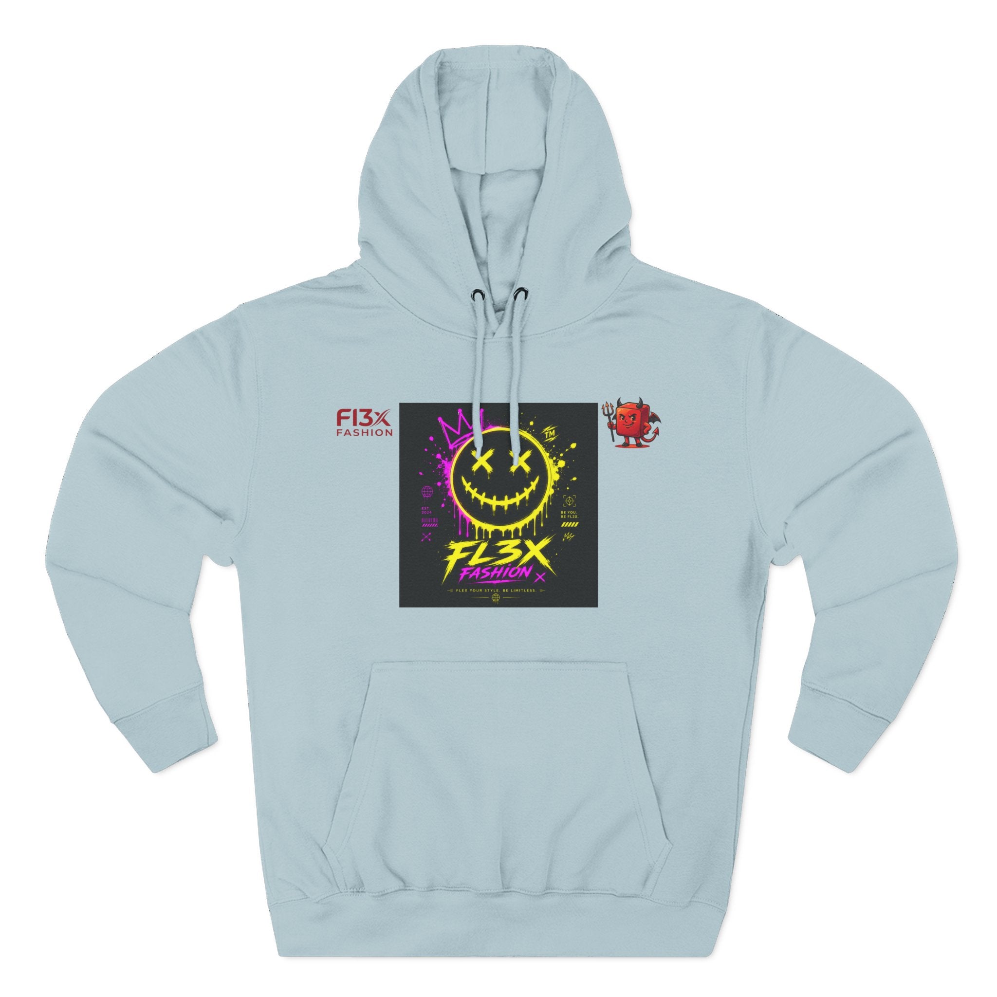 Smiley Neon Graphic Hoodie — FL3X Fashion Streetwear