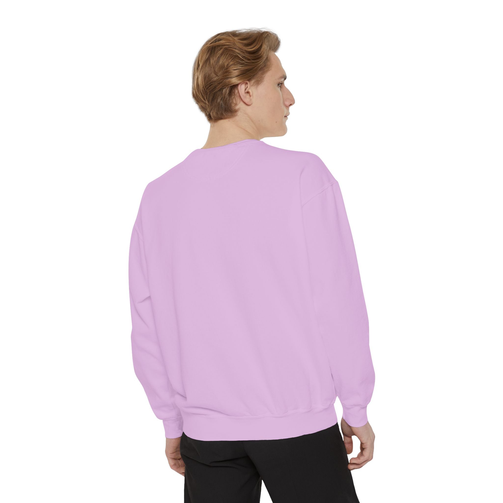Sweatshirt — Minimal Red "17/17" Chest Logo Garment-Dyed Crew