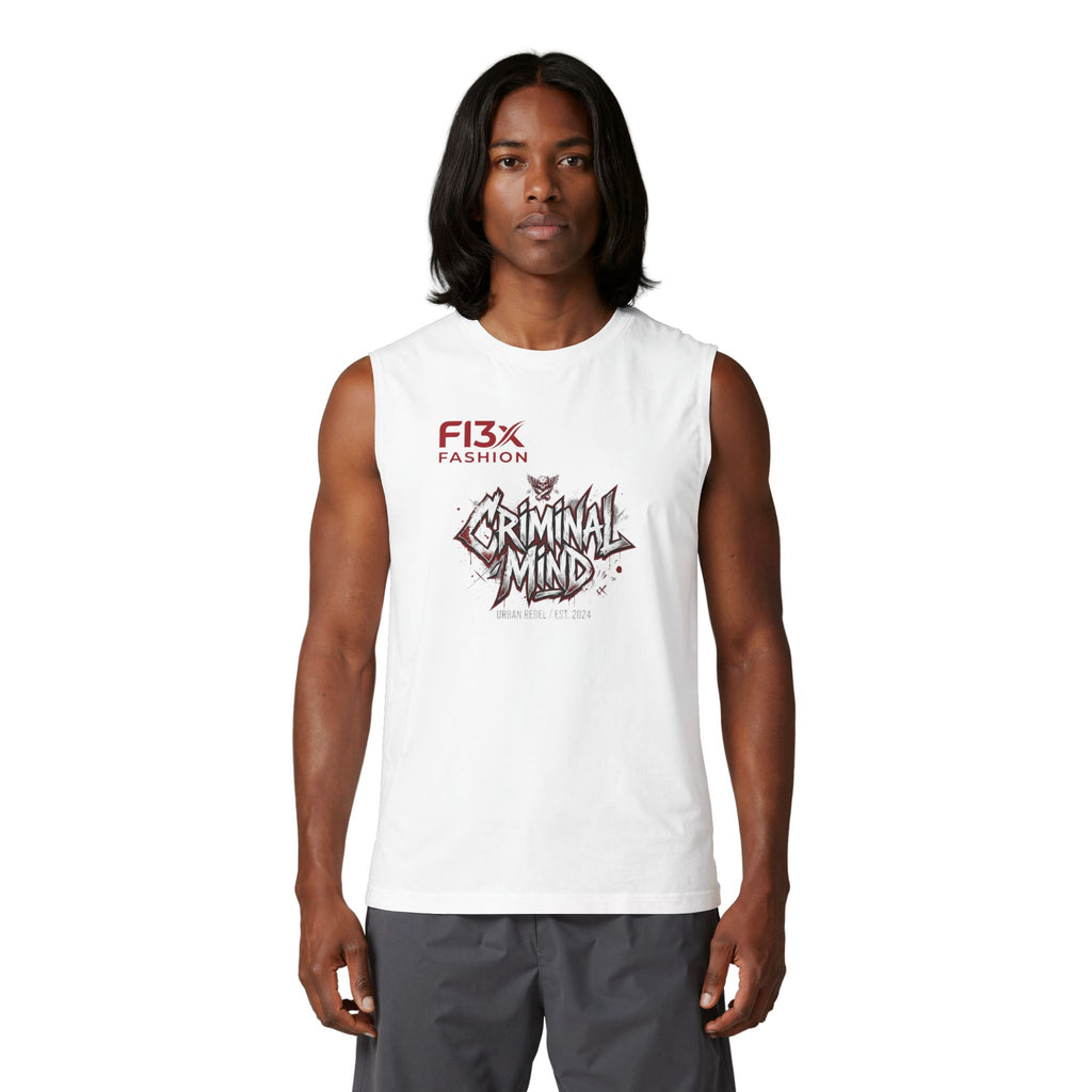 Criminal Mind Graphic Muscle Tank — Edgy Streetwear Band Tee