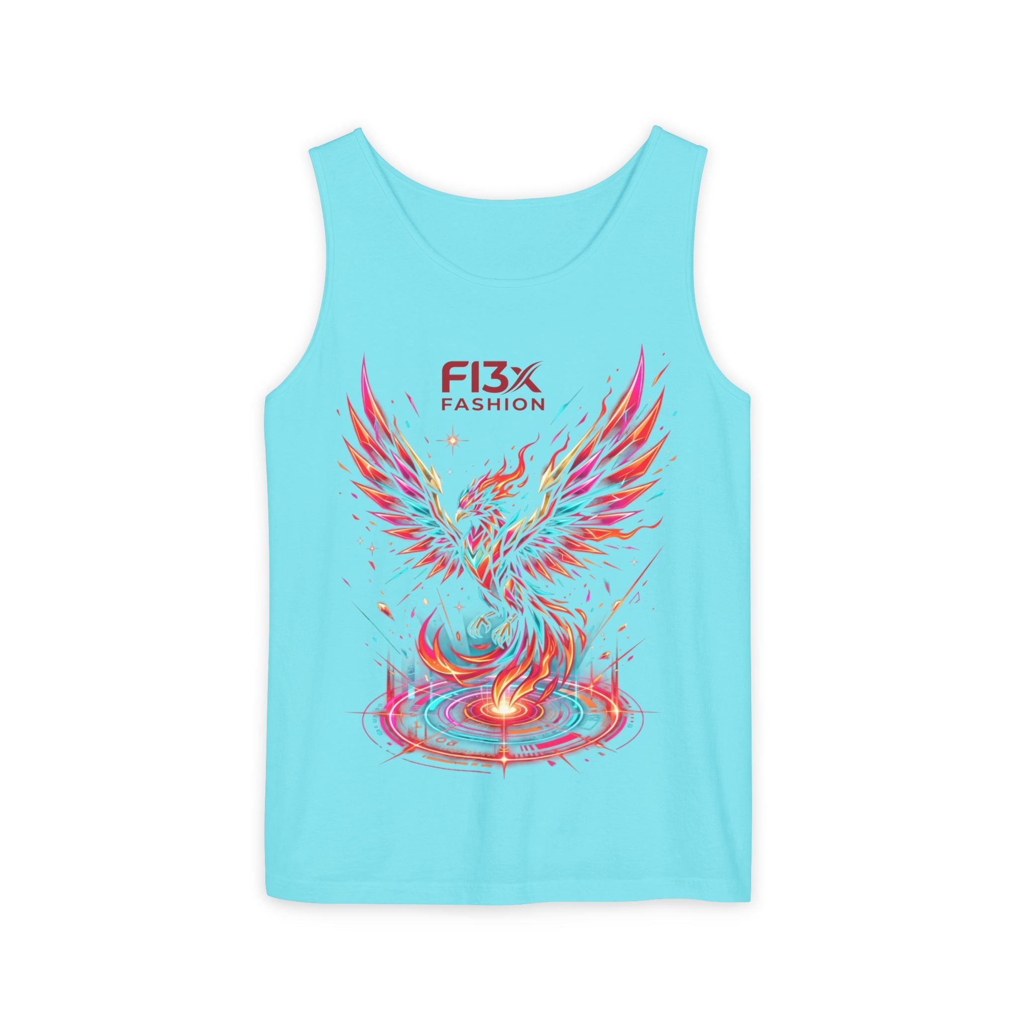 Phoenix Graphic Tank Top — Colorful Rising Firebird Design