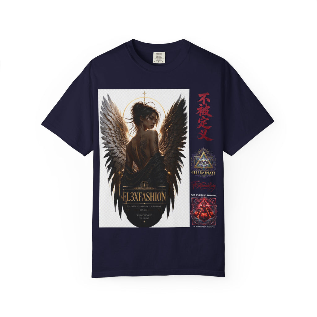 Angel Wings Graphic Tee — "FL3XFASHION" Gothic Streetwear T-Shirt