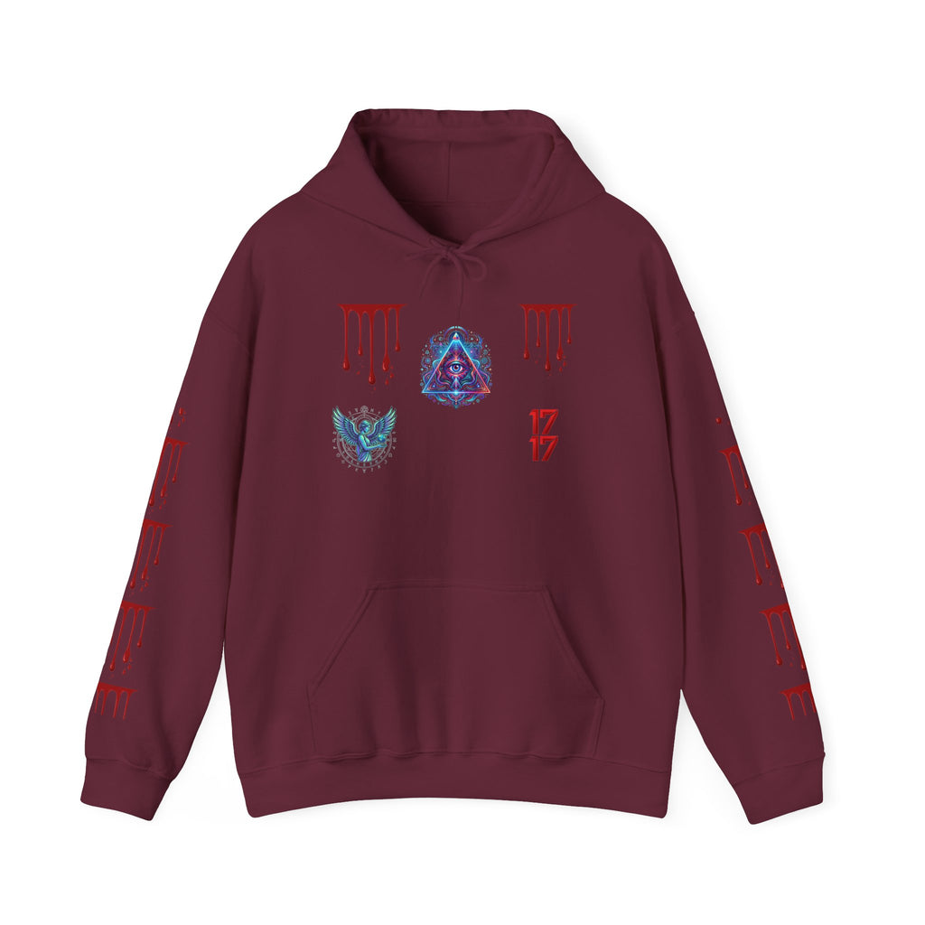 Hoodie — Gothic 1717 Dripping Symbols Pullover