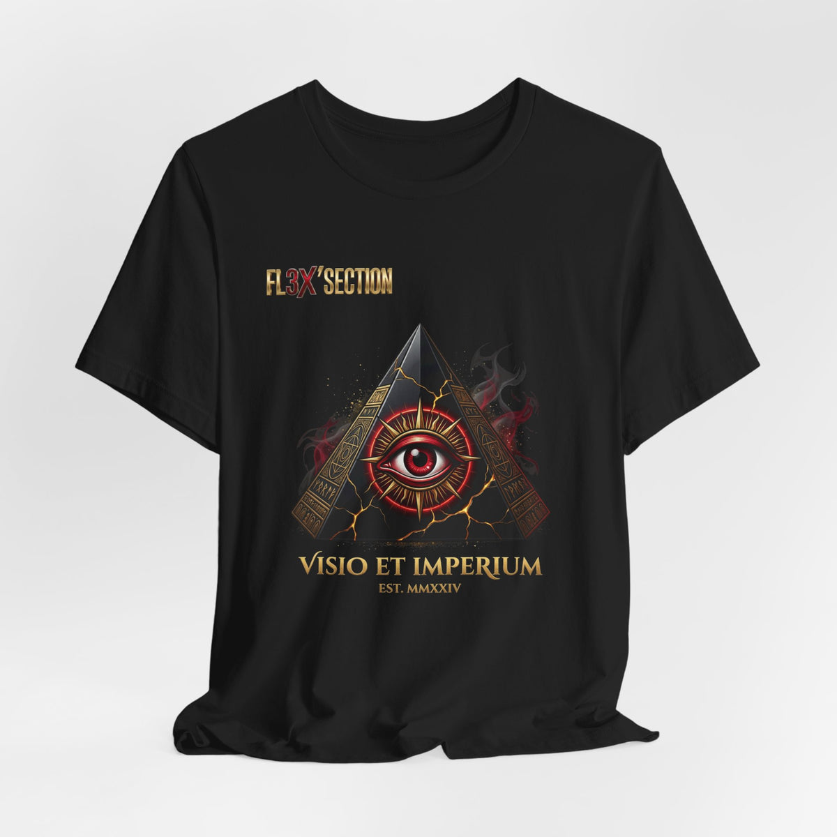 Occult Eye Pyramid Tee — "Visio et Imperium" Graphic T-Shirt