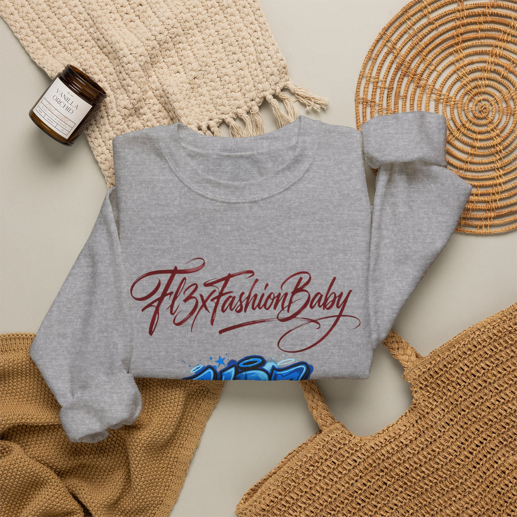Crewneck Sweatshirt — KBZ Graffiti Logo "FtxFashionBaby" Streetwear