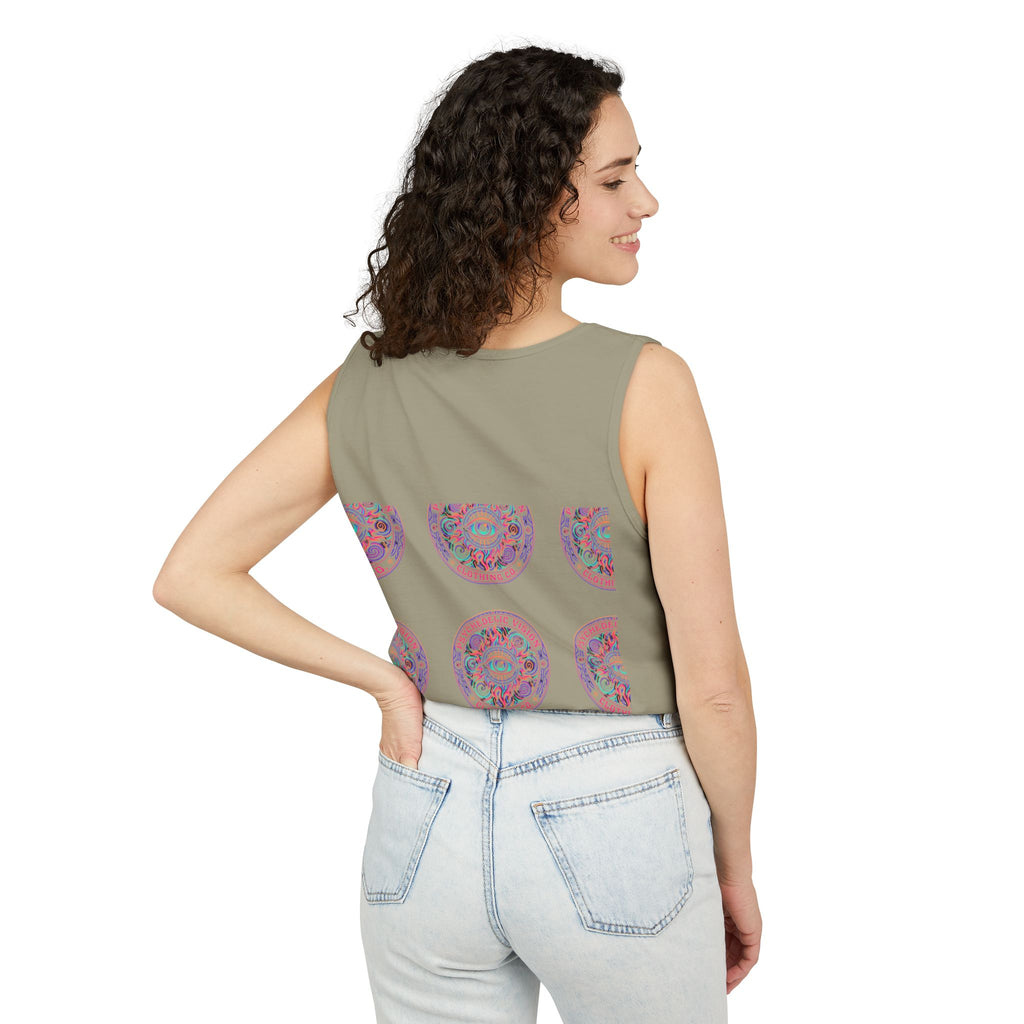 Psychedelic Vision Tank Top — Retro Eye Mandala Graphic