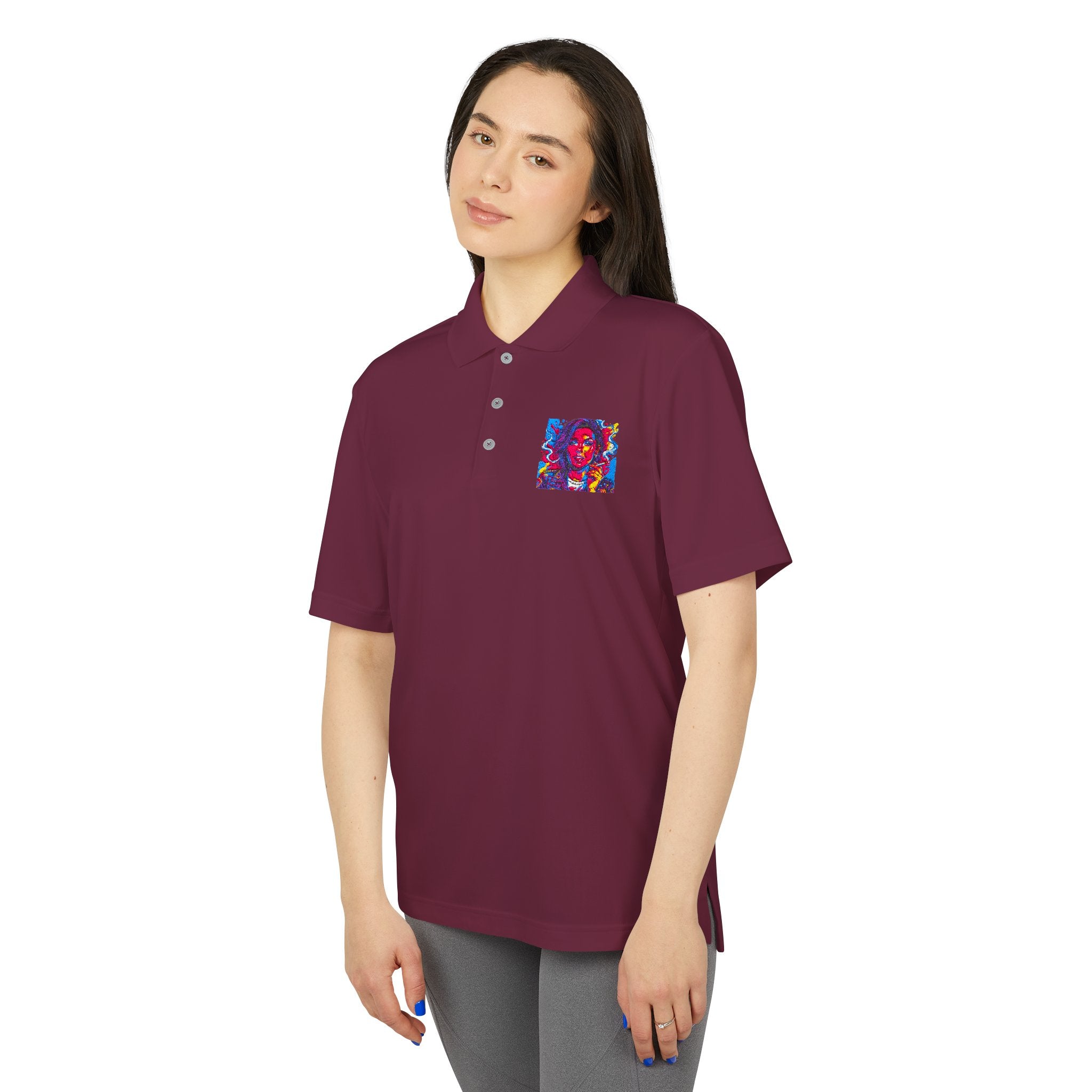 Abstract Color Portrait Polo Shirt