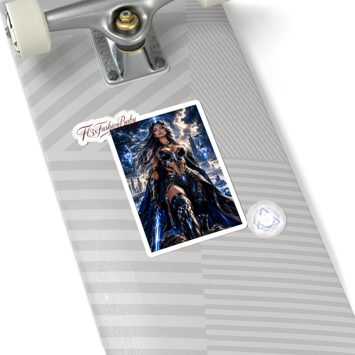Warrior Queen Fantasy Sticker — Valiant Female Knight Kiss-Cut Sticker