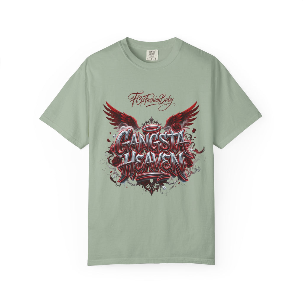 Gangsta Heaven Graphic T-Shirt — Scripted Front & Vertical Kanji Back
