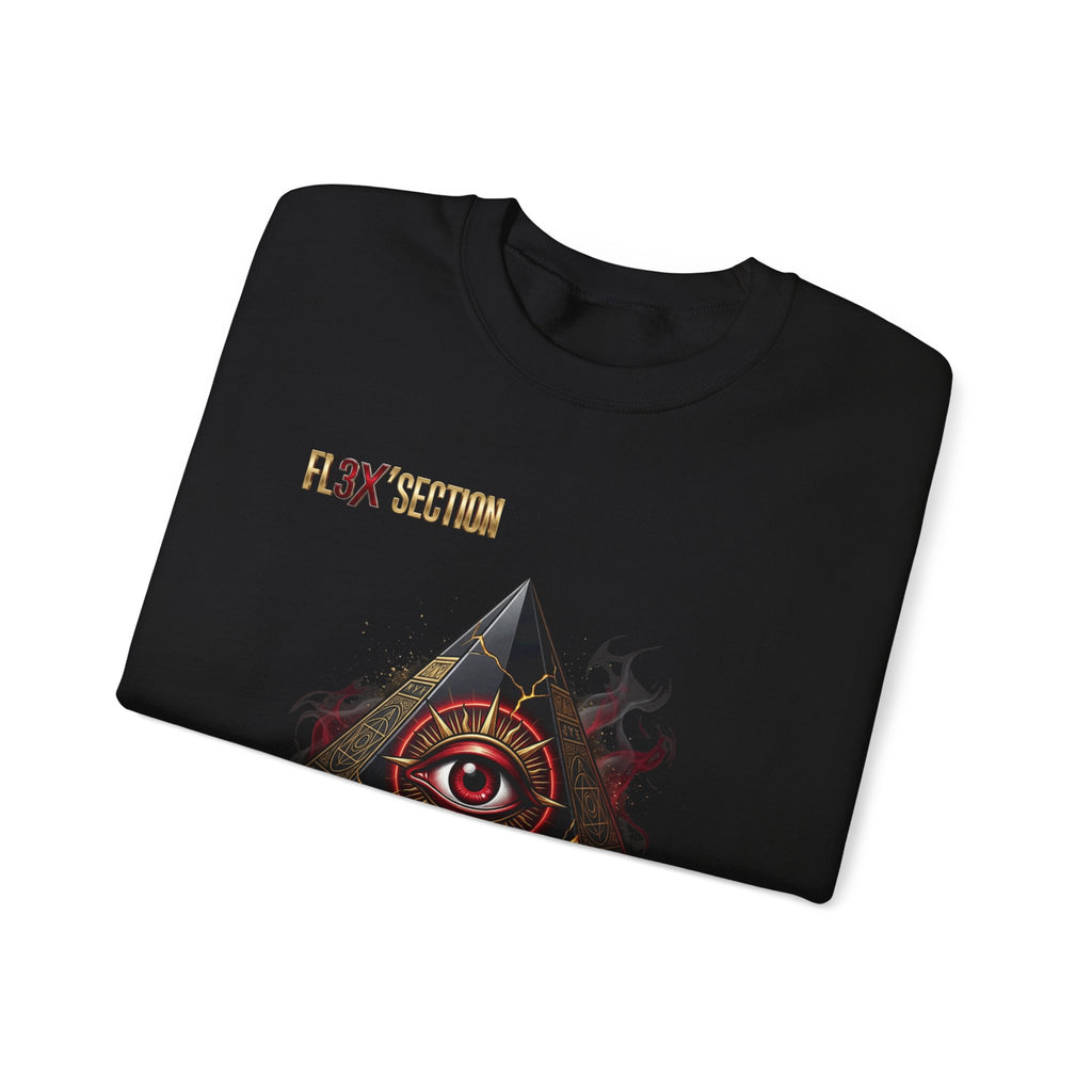 All-Seeing Eye Pyramid Sweatshirt — "Visio Et Imperium" Graphic Crewneck