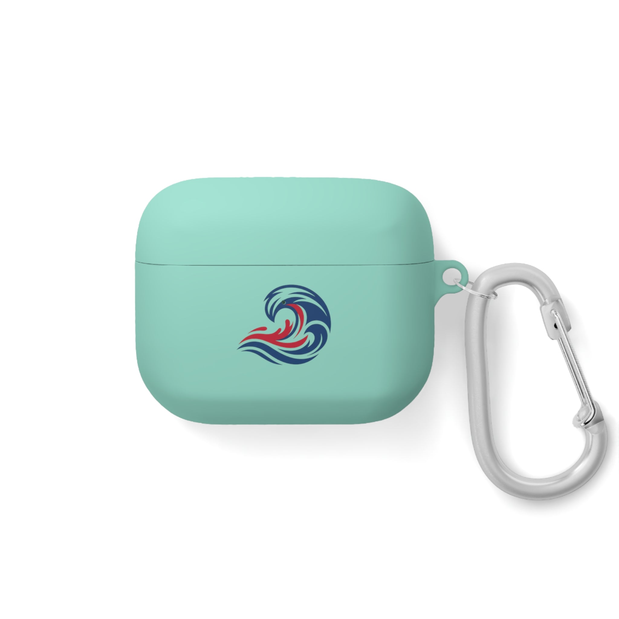 Wave Crest AirPods Case Cover - Patriotic Red White Blue Swirl
