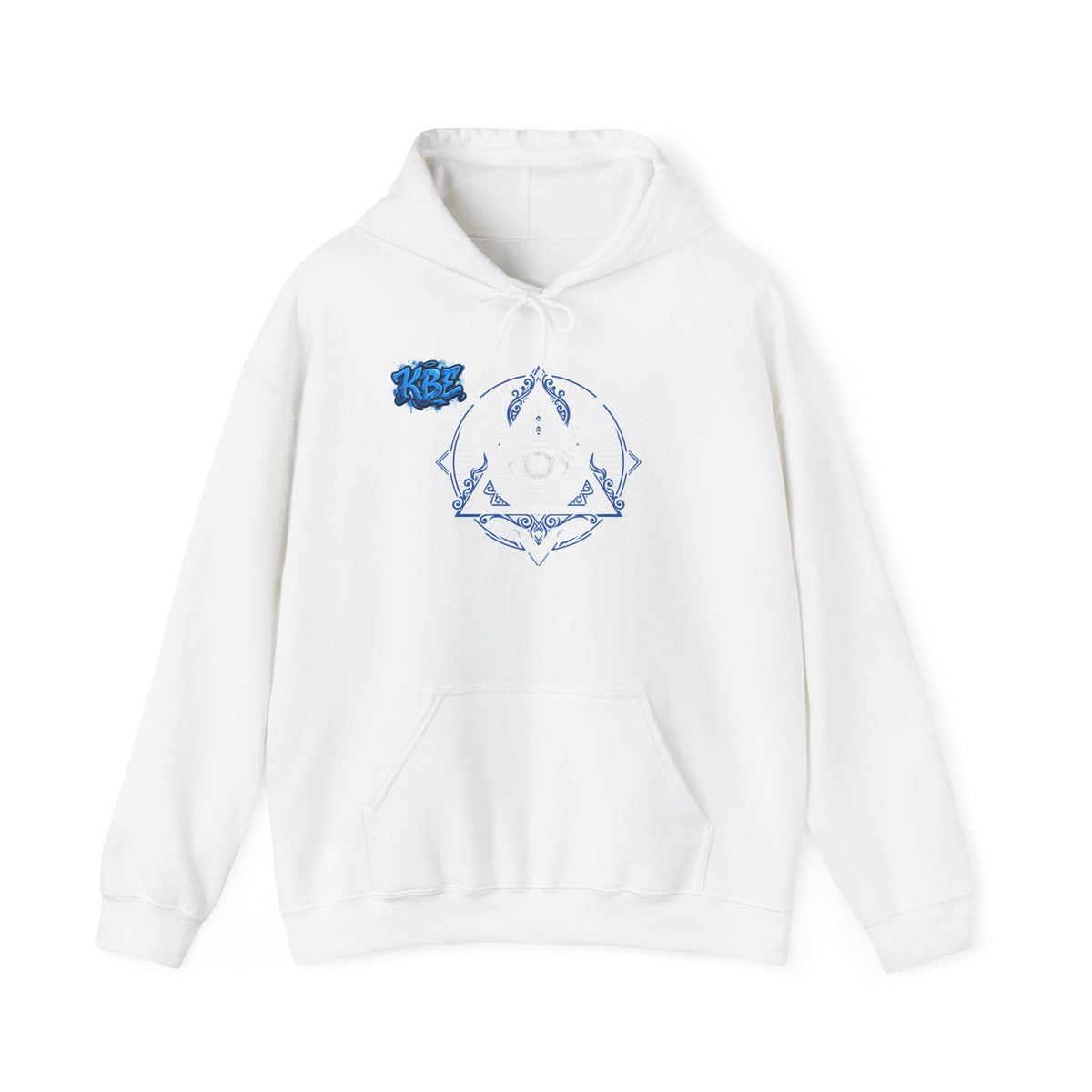 Mystic Wolf Crest Hoodie — Blue Aztec Dream Graphic
