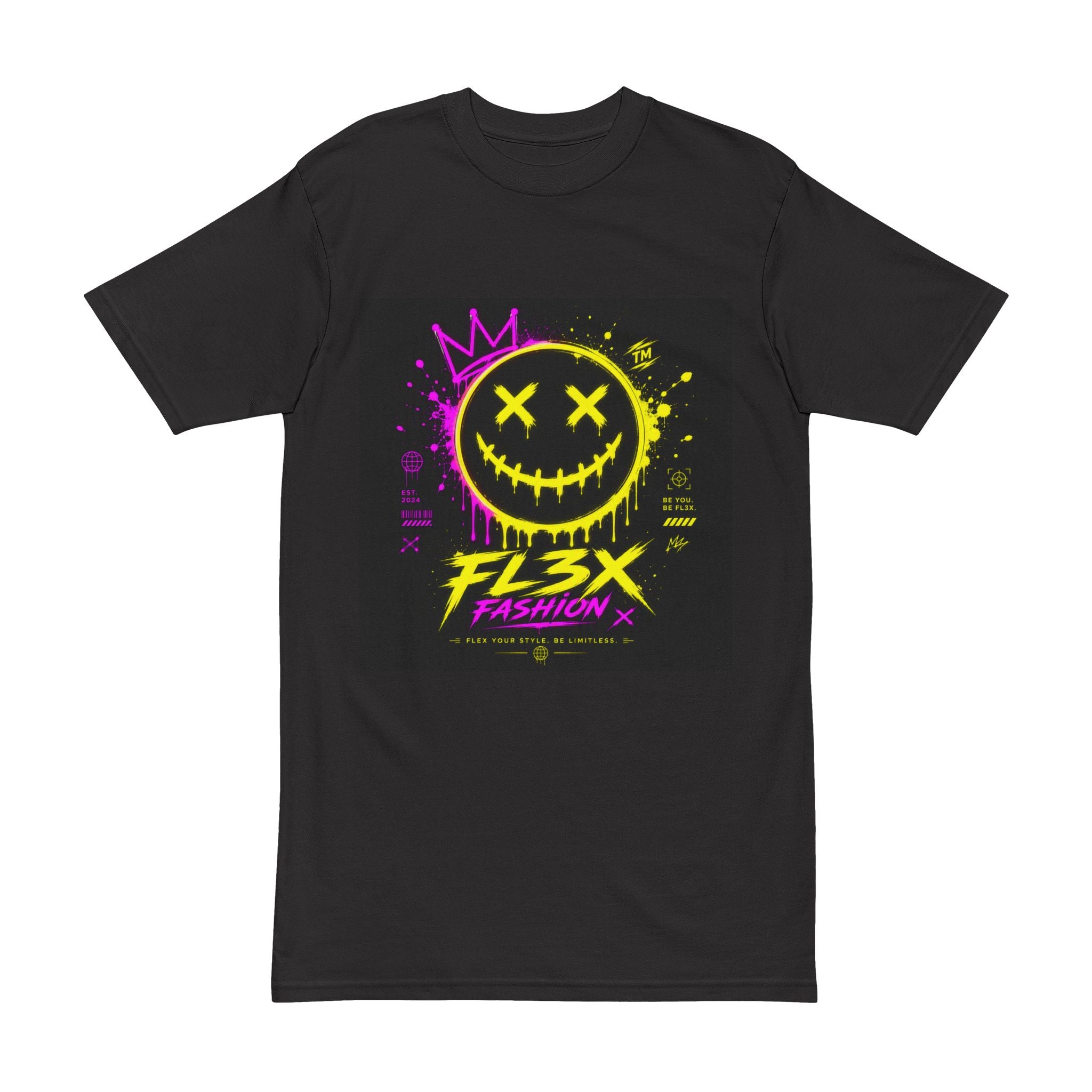 Neon Grin Tee — "FL3X Fashion" Graphic Streetwear T-Shirt