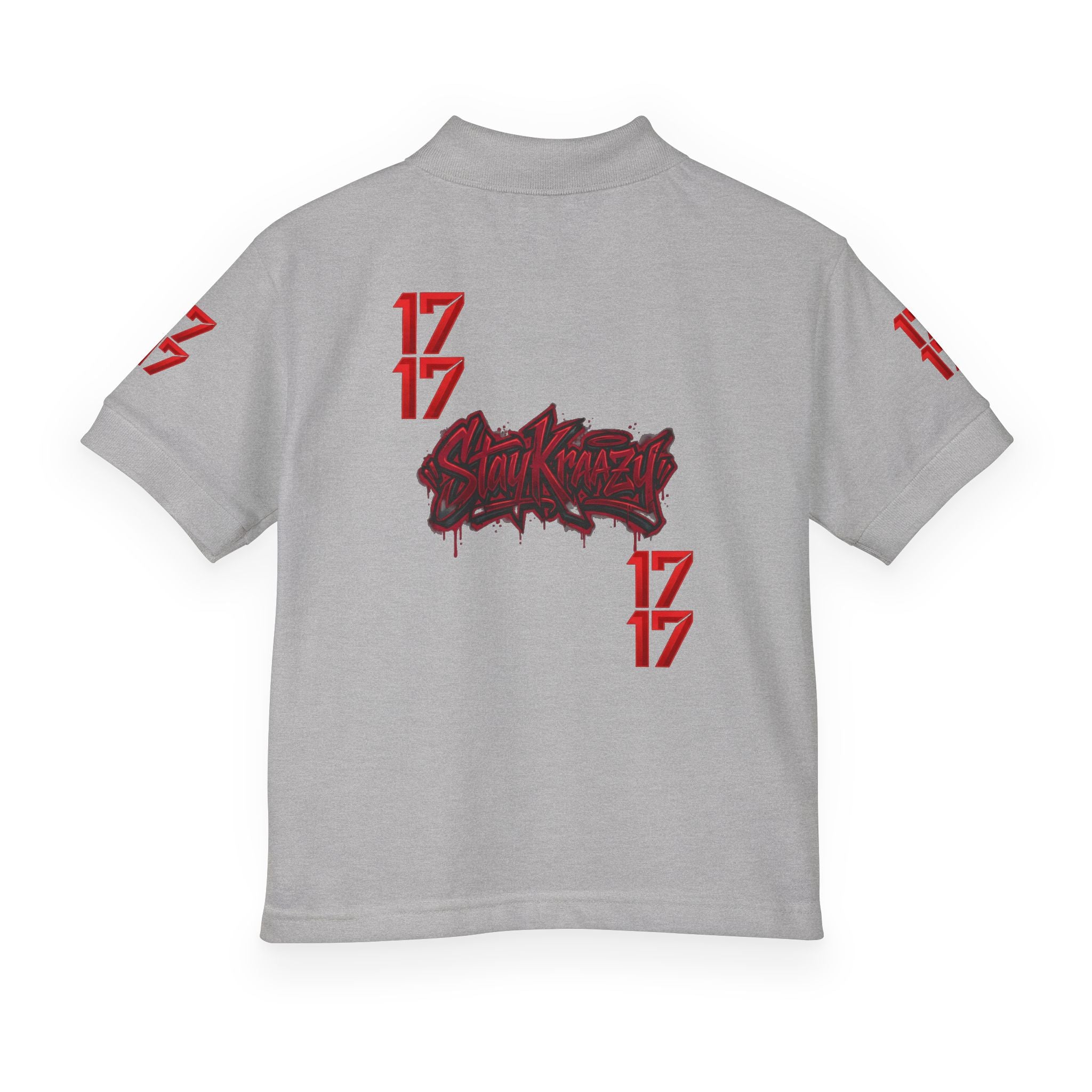 Youth Polo — Red 17 Graphic School Spirit Polo