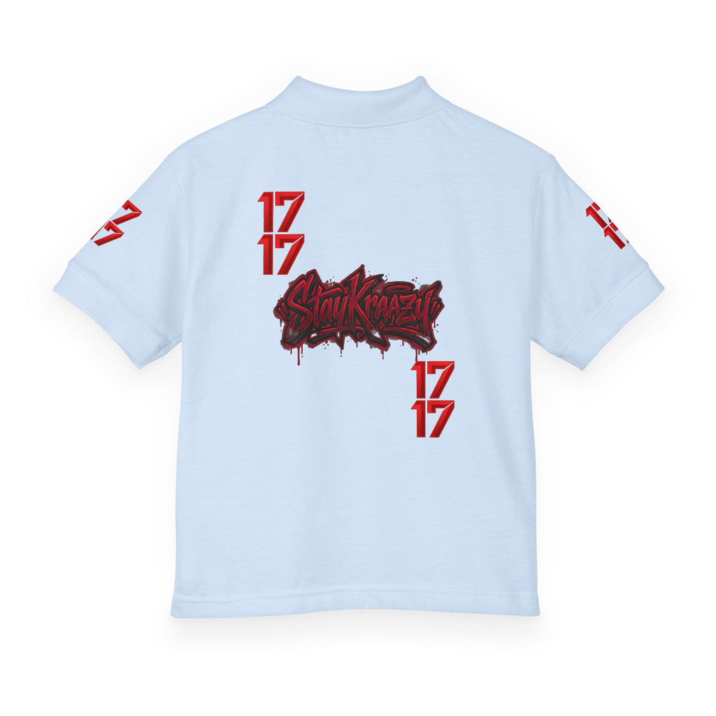Youth Polo — Red 17 Graphic School Spirit Polo